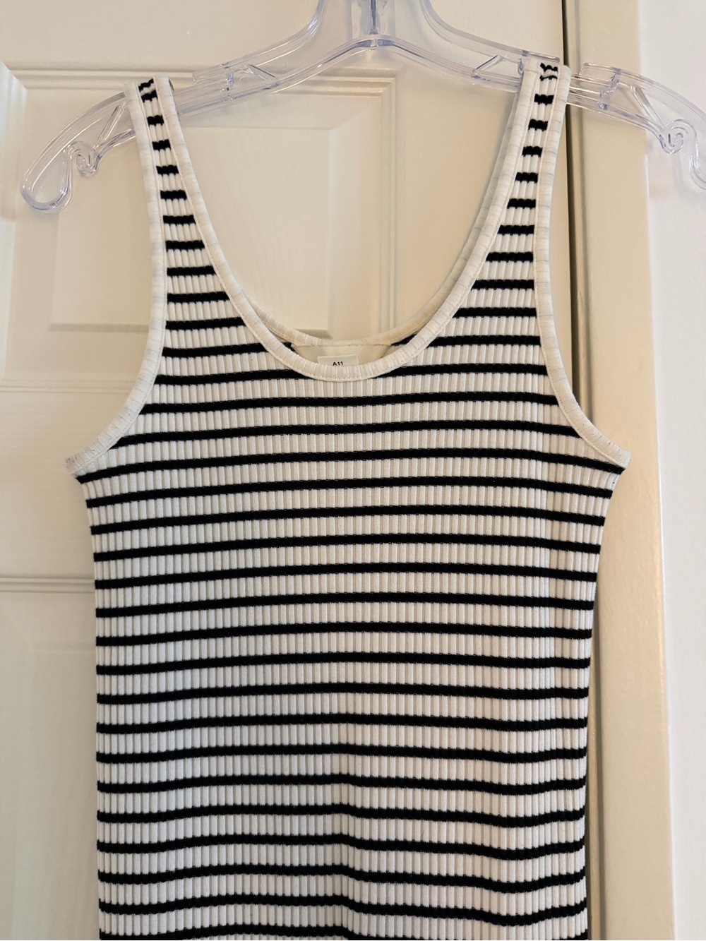 H&M Black and White Striped Tight Dress
